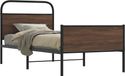 Maison Exclusive - Lit simple exclusif - Structure de lit sans matelas, dimensions 90x200 cm, finition imitation chêne, couleur marron
