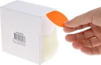 Rillprint ronde etiketten | diameter 50 mm | rol van 500 stuks | fluo rood
