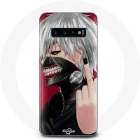 Maniacase Etui voor Samsung Galaxy S10 Plus Tokio Ghoul Kaneki Ken Masker Anime vinger