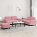 Maison Exclusive - Ensemble de canapé 3 pièces avec coussins en velours rose