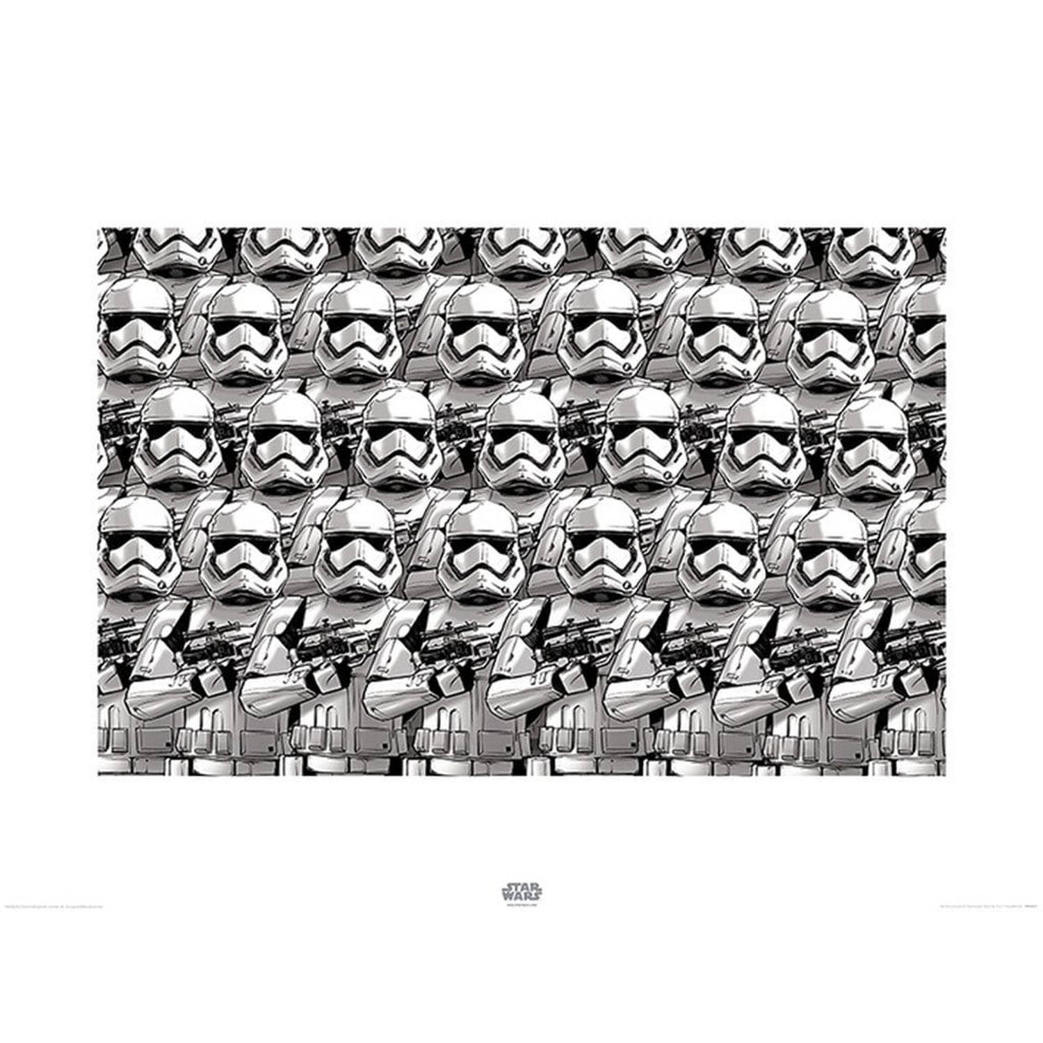 Pyramid star wars episode vii stormtrooper pencil art kunstdruk 80x60cm