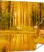 Gards Poster de deux cerfs dans la forêt près de l'eau - 110x110 cm - Toile de jardin - Décoration de jardin - Décoration murale extérieure - Peinture de jardin