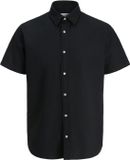 JACK & JONES PLUS - JJEBREEZE LINEN BLEND SHIRT S/S SN PLS Heren Overhemd