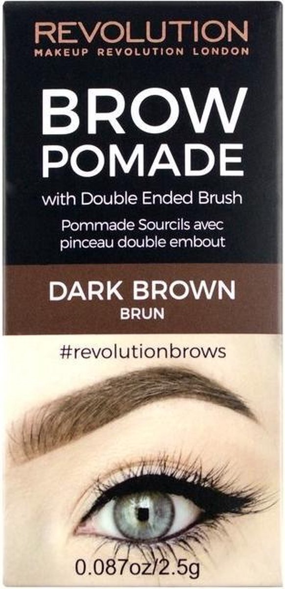 Makeup Revolution Brow Pomade - Dark Brown