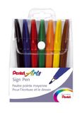 Pentel S527 Viltstift Set, 7 Kleuren