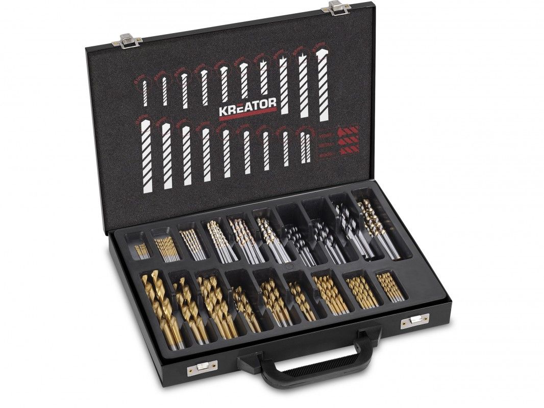 Kreator KRT012800 Borenset - 120 delig - In metalen koffer