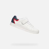 GEOX ECLYPER TIENERS Sneakers - WIT/BLAUW - Maat 37