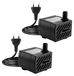 Merkloos Dompelpomp - Mini waterpomp - 180 l/u - 3 W - Set van 2 - Met zuignappen