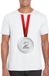Bellatio Decorations Zilveren medaille kampioen shirt wit heren - Winnaar shirt Nr 2 XL