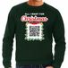 Bellatio Decorations Kerst QR code kersttrui voor heren - All I want: Een lekker wijf - groen XL