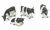 Britains Zwarte en witte koeien - schaal 1/32 - set van 4, 152162