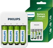 Philips Batterijlader - Incl. Oplaadbare Batterijen - Batterij Oplader voor AA en AAA