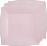 Santex Feest gebaksbordjes - lichtroze - 30x - karton - 18 cm - vierkant