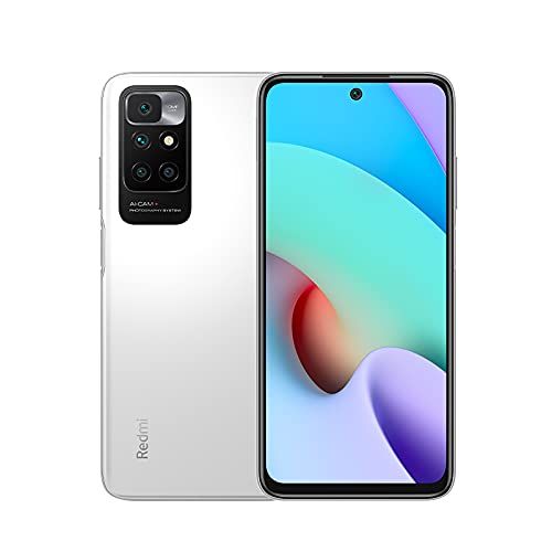 Xiaomi Redmi 10 Smartphone 2022,6 GB RAM 128 GB ROM Telefoon, 6,5 inch FHD+ Dot Display, MediaTek Helio G88 Processor, Quad-camera (50 MP+8 MP+2 MP) Global Version (wit)