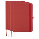 Merkloos Notitieboekje / opschrijfboekje Gertrud A5 - rood - 1.50 cm - 21 cm - 15 cm - 80 blanco pagina's - harde kaft