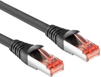 ACT Zwarte 7 meter PVC U/FTP CAT6A high flexibility tangle-free patchkabel snagless met RJ45 connectoren FB5007