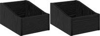 vidaXL LP Recorddoos Zwart eiken 23 x 33 x 16 cm