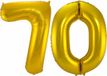 Folat Folie ballonnen - 70 jaar cijfer - goud - 86 cm