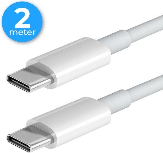 Nuvance USB-C Kabel - 100W - USB-C naar USB-C - 2 Meter - Wit