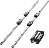 VEVOR Lineaire Geleiders HGR20, 2-Pack 1000 Mm Lineaire Rails & 4 Schuifblokken