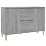 VidaXL Dressoir 101x35x70 cm bewerkt hout grijs sonoma eikenkleurig
