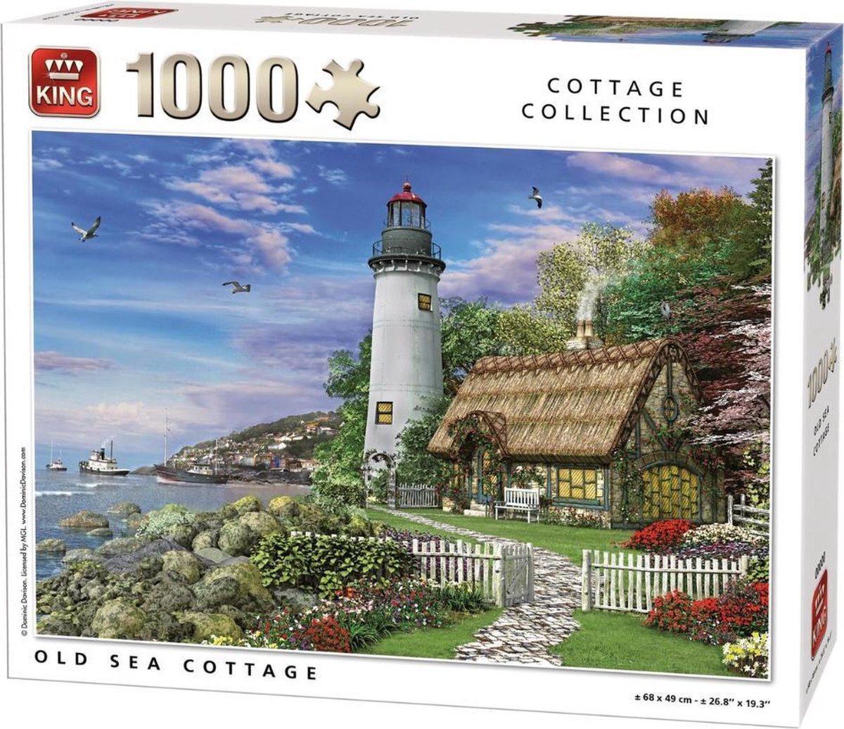 King Old Sea Cottage - Cottage Collection Vuurtoren-King legpuzzel 1000 Stukjes (68 x 49 cm)