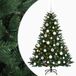 vidaXL Sapin de Noël artificiel avec boule de Noël 150 cm 150 LED Blanc chaud