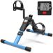 MOMODA Vélo d'appartement Pédalier d'appartement de bureau avec moniteur LCD Pliable (Noir/Bleu)
