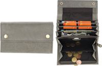 4 East Discountershop B.V. Horeca Portemonnee - Buffelleer Koopmans Beurs - Unisex - Grijs - 17cm - 14 Kaarten - RFID