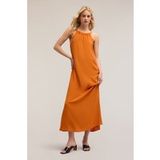 Motivi Robe longue fluide avec œillets Orange Taille : XS