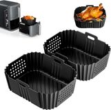 BeltAvenue Holding B.V. Airfryer Insert Silicone - 9.5L - 2 Pièces - Gris/Noir