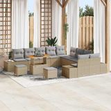 Maison Exclusive - Ensemble de jardin 13 pièces, beige, en polyrotin