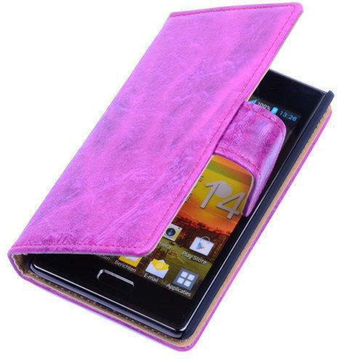 Vintage Pink Book Cover for LG Optimus L5 - Best Cases