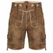 PAULGOS pantalon traditionnel homme, court - HK3 ANTIK - cuir véritable