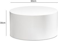 Sky Style Monobloc Hoogglans Wit Salontafel Rond