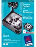 Avery Zweckform 3563 overheadfolies voor laserprinters en kopieerapparaten (100 transparante folies, A4, speciale coating, stapelbaar, extreem hittebestendig door verhoogde foliedikte 0,13 mm).