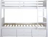 Vente-unique Stapelbed hout wit 90 x 190 cm