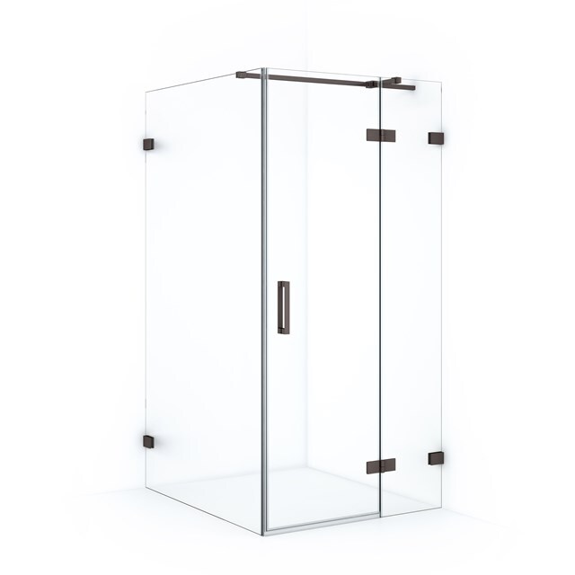 Maxaro Douchecabine Diamond 120x100cm 8mm Helder Veiligheidsglas Zwart Metaal met Draaideur