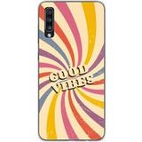 Samsung Galaxy A70 Good vibes bedrukt siliconen hoesje