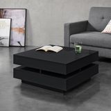 en.casa Salontafel Annaba vierkant 75x75x35,5 cm zwart