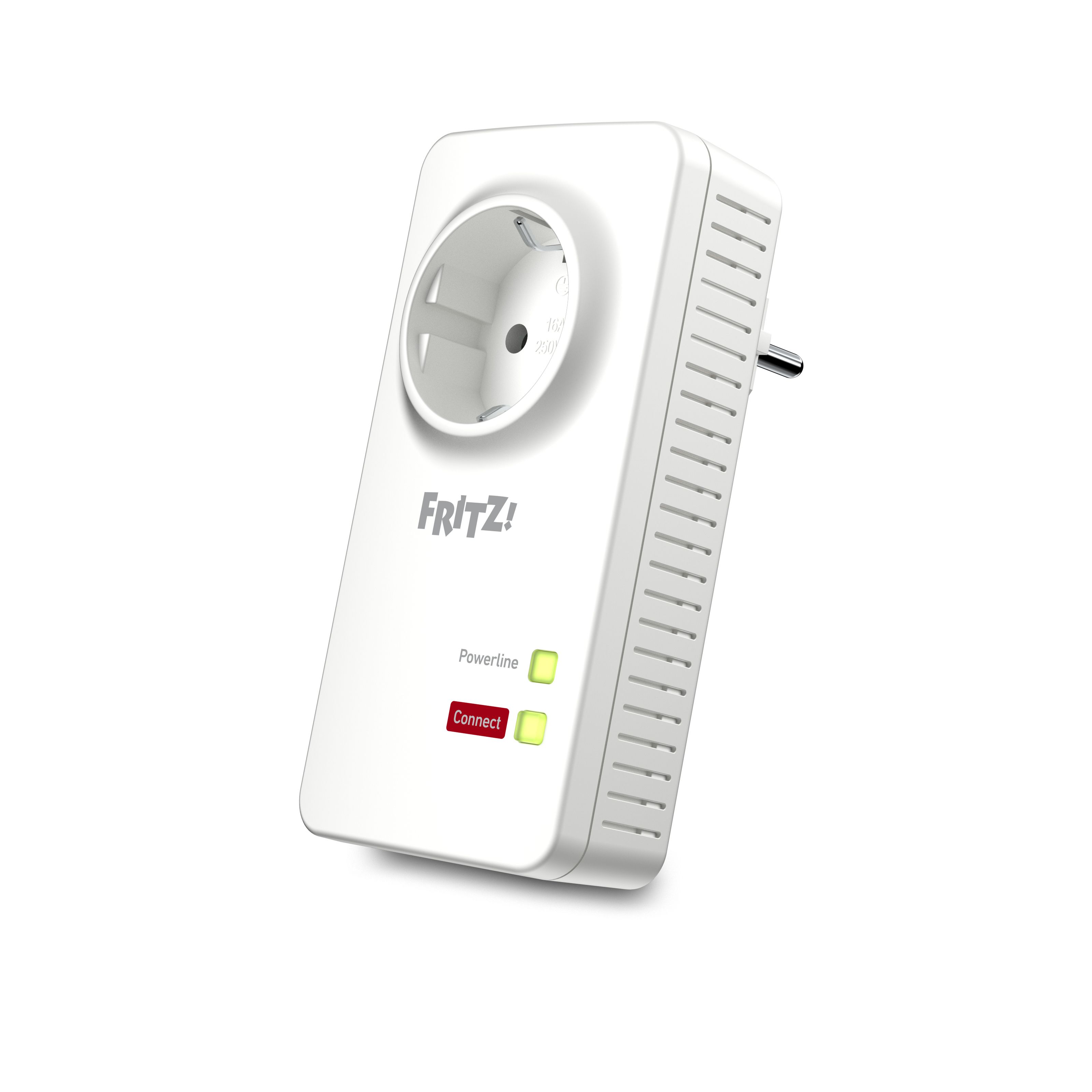 FRITZ!Powerline 1220E Edition International - Powerline Adapter - 1200 Mbps - 2x LAN - Type C - White