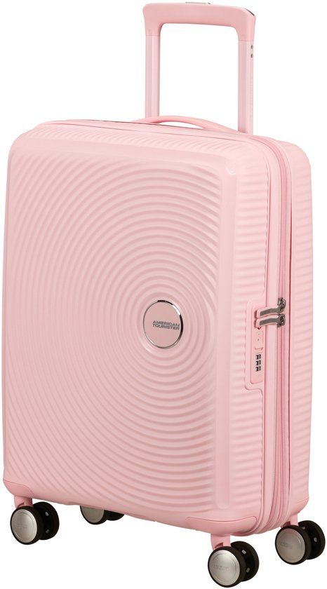 American Tourister Soundbox Spinner 55/20 TSA uitbreidbaar handbagage koffer Pastel Pink