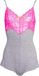 Leg Avenue Lounge Teddy - Grijs/Roze, Large