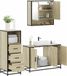 Maison Exclusive - Ensemble de meubles de salle de bain 3 pièces en bois composite chêne Sonoma