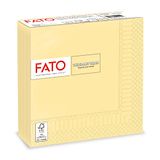 Fato - Wegwerp papieren servetten, ideaal voor lunch en casual buffetten, verpakking met 50 servetten, formaat 33 x 33 cm, 4-voudig gevouwen, 2-laags, kleur champagne, papier 100% pure cellulose