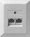 ZE 10 x UAE-doos 2x8(4) AP LSA LSA Plus-aansluitklemmen parelwit 4 contacten belegd ISDN uitvoering