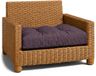 Bordeaux Eco-linnen Coussin Meubles de jardin lounge - Coussin d'assise 60x60 cm Dossier rotin Idéal pour balcon terrasse salon de jardin extérieur confort rembourrage épais durable