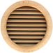 First Plast - Grille de ventilation ronde en bois à encastrer Ø extérieur 130mm - Ø de perçage 125mm 'chêne'