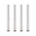 G4M Gear4music G4M Pro Podiumpoten, 40 cm, 4 Stuks, Zilver