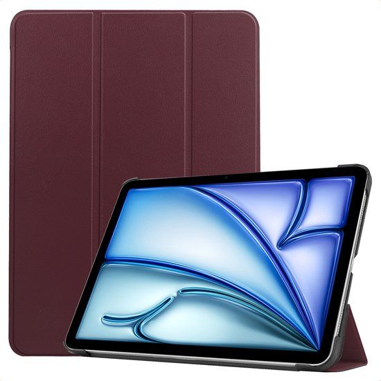 imoshion Tablet Hoes - Geschikt voor Apple iPad Air 5 (2022) / Air 4 (2020) / Air 11 inch (2026) M4 / Air 11 inch (2025) M3 / Air 11 inch (2024) M2 - Trifold Bookcase - Rood